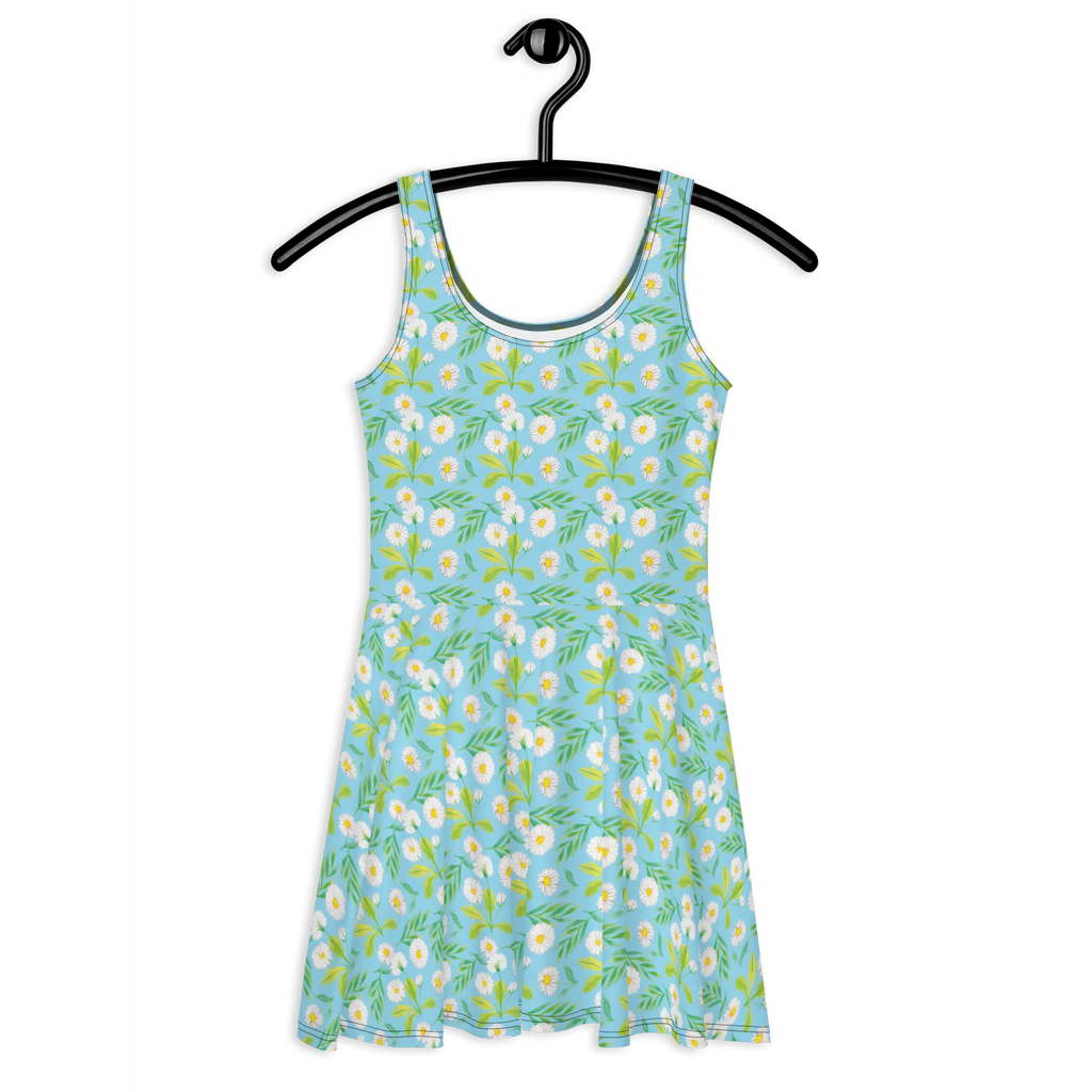 Sukienka letnia urok łąki Wzór Sommerkleid, Kleid, Skaterkleid, Wiese, Blumen, Blumenwiese, Aquarell, Muster, Gänseblümchen