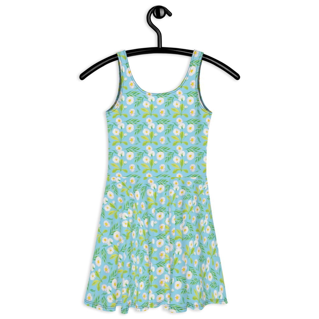 Sukienka letnia urok łąki Wzór Sommerkleid, Kleid, Skaterkleid, Wiese, Blumen, Blumenwiese, Aquarell, Muster, Gänseblümchen