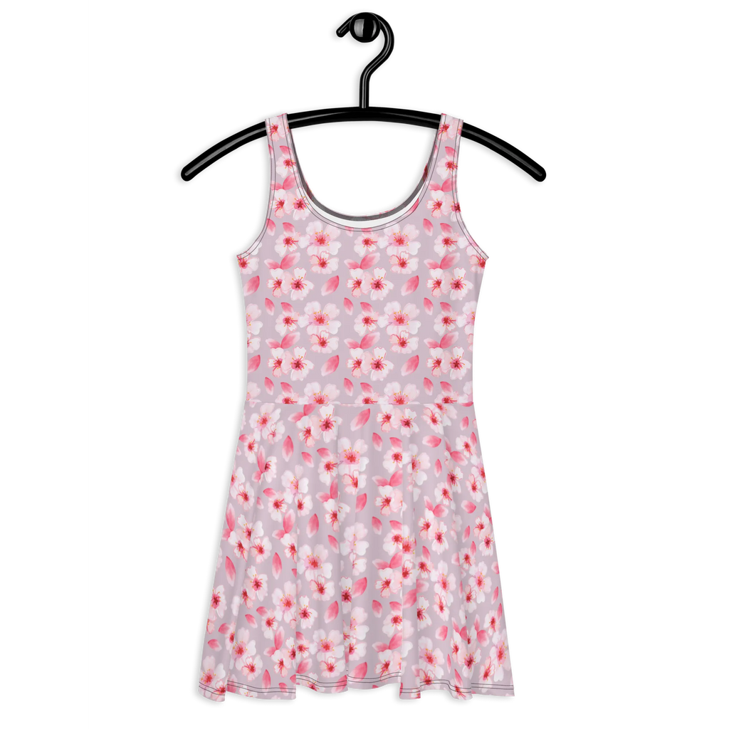 Summer dress Cherry Blossoms Sea Sommerkleid, Kleid, Skaterkleid, Blütenmuster, Blumen, Kirschblüten, Blüten, Muster