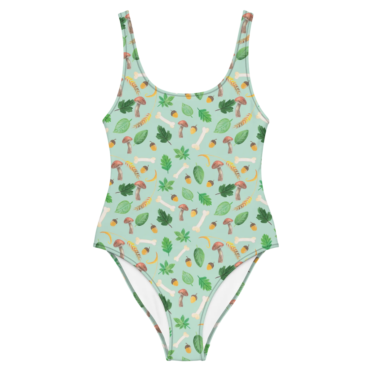 Swimsuit Autumn Forest Design Damen-Badeanzug, Luxus-Badeanzug, Bademode, Badedress, Badeanzug, Schwimmanzug, UV-Badeanzug, Badebekleidung, Swimsuit, Schwimmkostüm, Bade-Einteiler, Einteiliger Badeanzug, Badeoutfit, Sonnenschutz-Badeanzug, Strandmode, Rückenfreier Badeanzug, Beachwear, Schwimmbekleidung, Schwimmdress, Damen-Einteiler, Shape-Badeanzug, Damenbadeanzug, Badekostüm, Laub, Blätter, Wald, Aquarell Muster, Pilze, Herbst