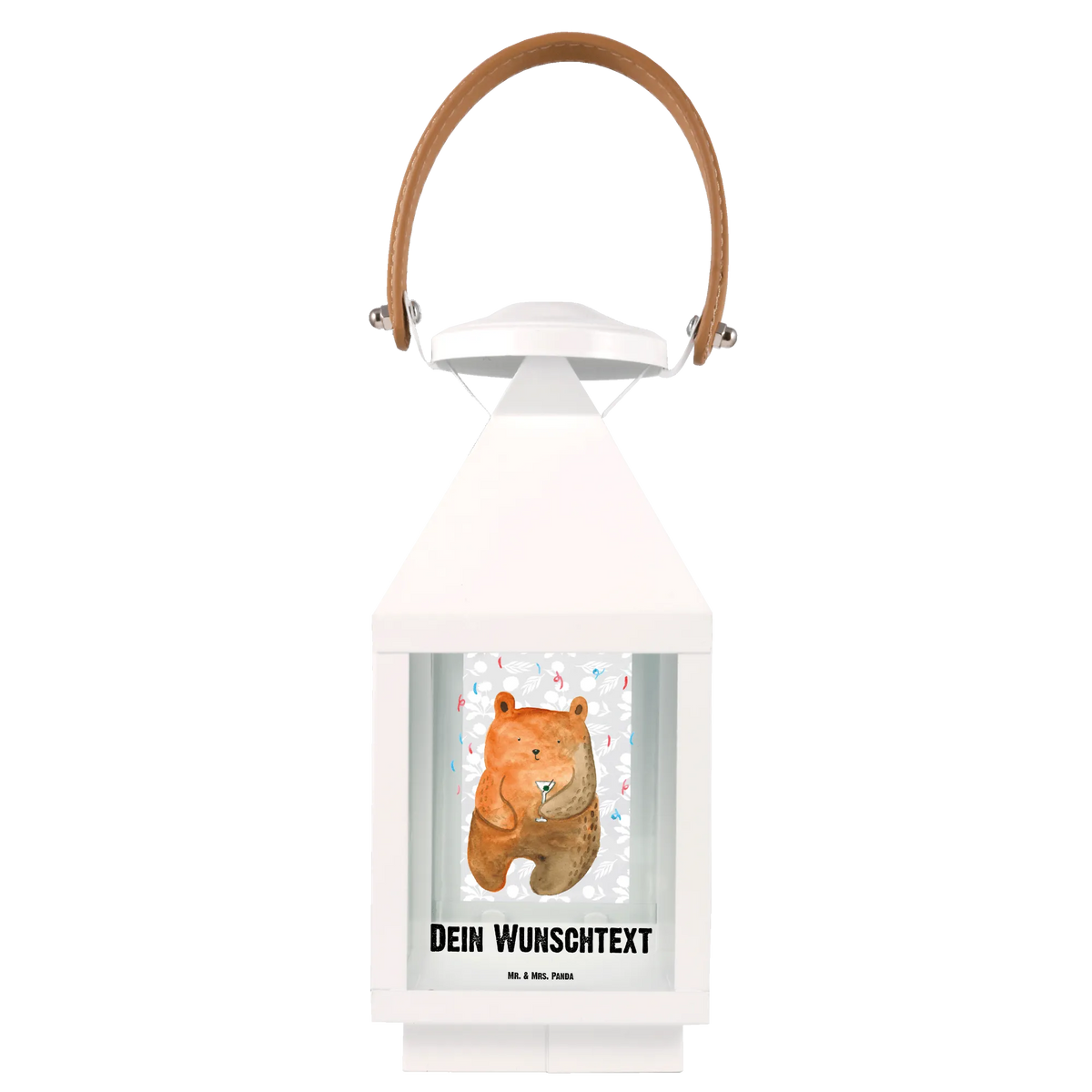 Personalized Decor Lantern bear party cuddly toy, teddy bear, Good mood, Present, Birthday, Bring a present, Partying, Birthday present, Celebrate
