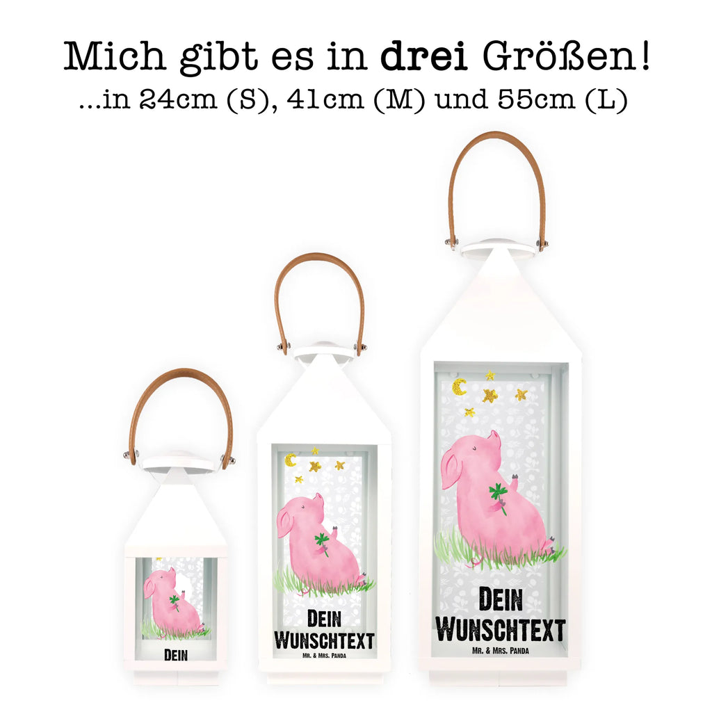 Personalisierte Deko Laterne Schwein Glück Gartenlampe, Gartenleuchte, Gartendekoration, Gartenlicht, Laterne kleine Laternen, XXL Laternen, Laterne groß, Tiermotive, Gute Laune, lustige Sprüche, Tiere, Glücksschwein. Glück, Schwein, Schweinchen, Sterne, Sernchen, Ziele, Träume, Motivation, Glücksbringer