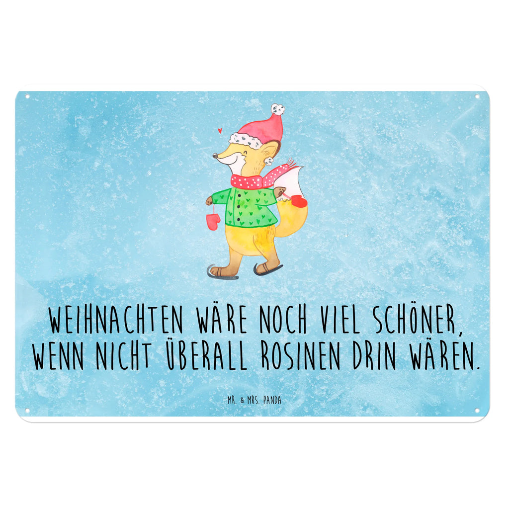 Blechschild Fuchs  Schlittschuhe Wandschild Metall, Blechschild Zum Aufhängen, Blechschild Groß, Türschild Metall, Blechschild Für Frauen, Blechschild Für Männer, Blechschild Büro, Dekoschild Metall, Blechschild Küche, Blechschild, Advent, Heiligabend, Nikolaus, Wintermotiv, Weihnachtsdeko, Winter, Weihnachten, Tannenbaum, Weihnachtsmann, Weihnachtstage, Weihnachtsbaum, Weihnachtszeit