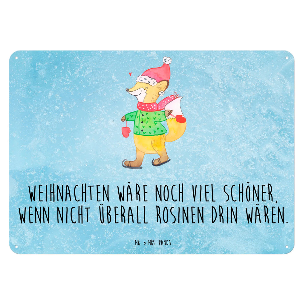 Blechschild Fuchs  Schlittschuhe Wandschild Metall, Blechschild Zum Aufhängen, Blechschild Groß, Türschild Metall, Blechschild Für Frauen, Blechschild Für Männer, Blechschild Büro, Dekoschild Metall, Blechschild Küche, Blechschild, Advent, Heiligabend, Nikolaus, Wintermotiv, Weihnachtsdeko, Winter, Weihnachten, Tannenbaum, Weihnachtsmann, Weihnachtstage, Weihnachtsbaum, Weihnachtszeit