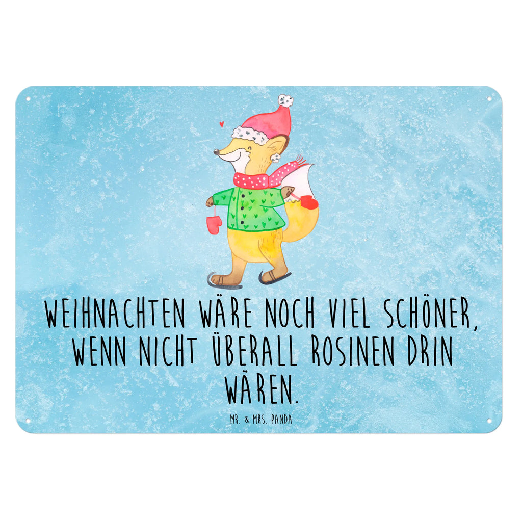 Blechschild Fuchs  Schlittschuhe Wandschild Metall, Blechschild Zum Aufhängen, Blechschild Groß, Türschild Metall, Blechschild Für Frauen, Blechschild Für Männer, Blechschild Büro, Dekoschild Metall, Blechschild Küche, Blechschild, Advent, Heiligabend, Nikolaus, Wintermotiv, Weihnachtsdeko, Winter, Weihnachten, Tannenbaum, Weihnachtsmann, Weihnachtstage, Weihnachtsbaum, Weihnachtszeit