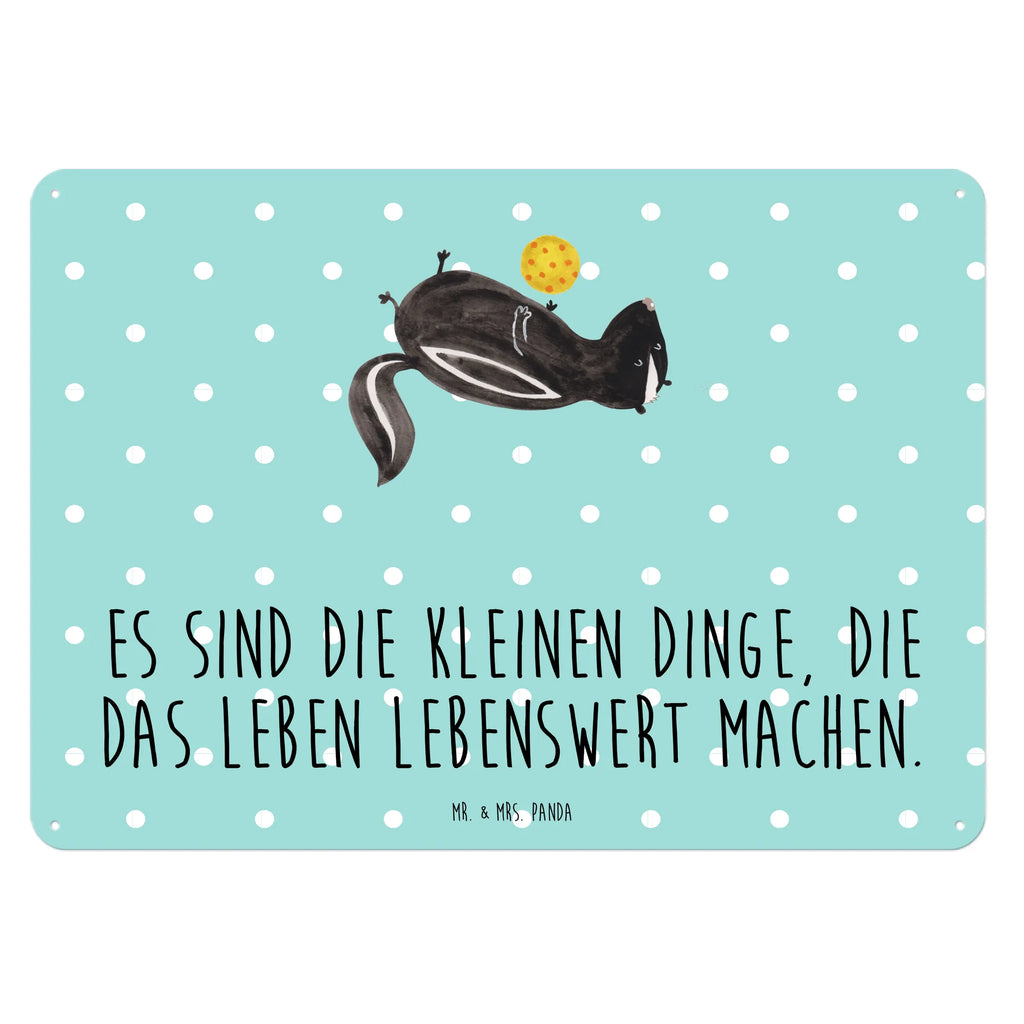 Blechschild Stinktier Ball Türschild Metall, Blechschild Für Männer, Wandschild Metall, Dekoschild Metall, Blechschild Für Frauen, Blechschild Büro, Blechschild Zum Aufhängen, Blechschild, Blechschild Küche, Blechschild Groß, Skunk, Stinktier, Wildtier, Weisheit, Verspielt, Stinki, Raubtier, Stinker