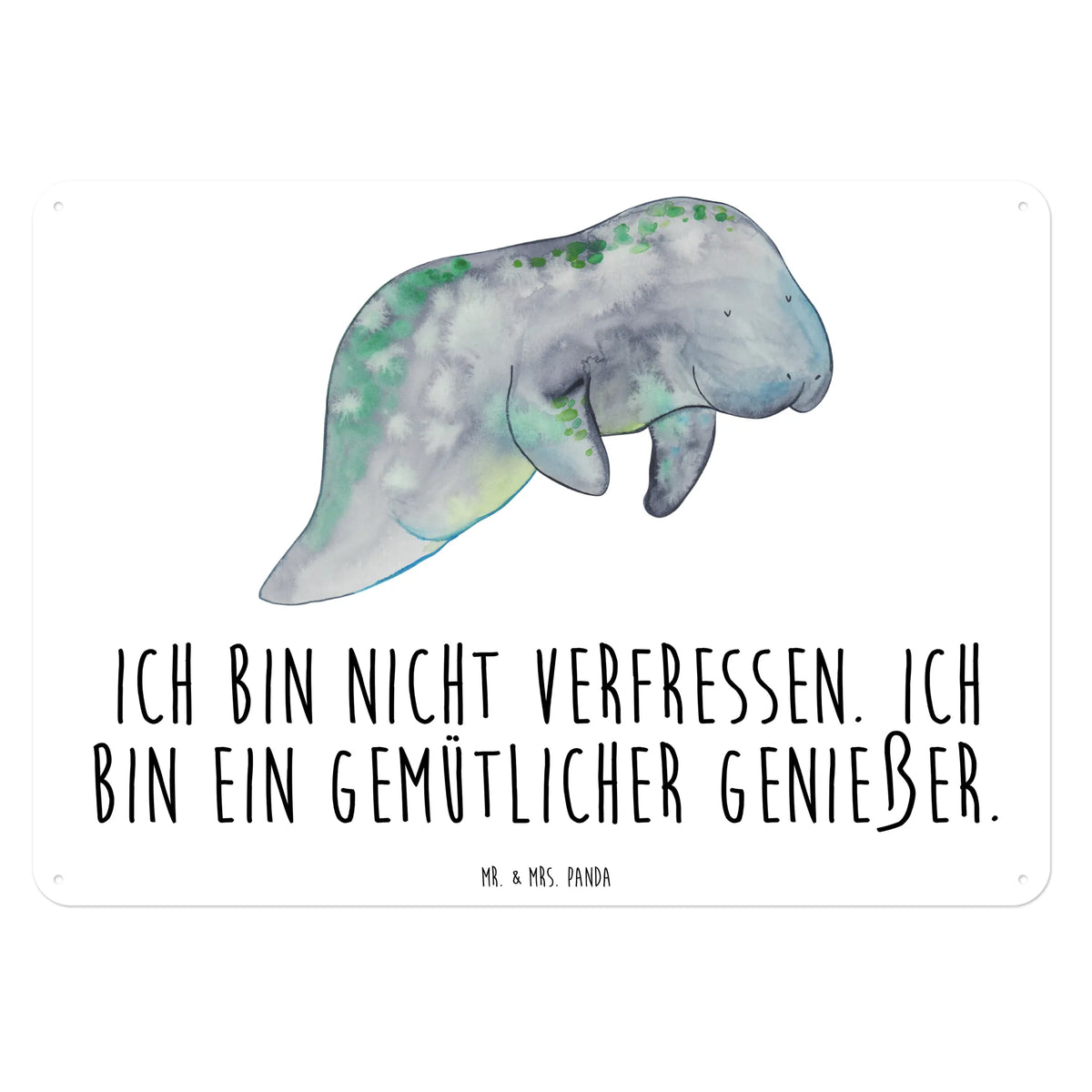 Tin sign manatee Relax