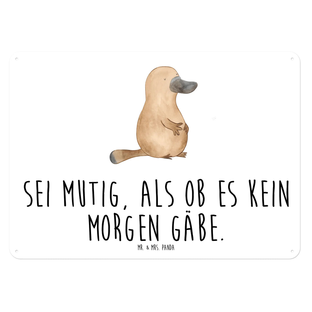 Blechschild Schnabeltier Mut Wandschild Metall, Blechschild Zum Aufhängen, Blechschild Büro, Blechschild Küche, Blechschild Für Frauen, Blechschild, Blechschild Für Männer, Blechschild Groß, Türschild Metall, Dekoschild Metall, Meer, Meerestiere, Urlaub, Büro, Neustart, mutig, Mut, Weltreise, Schnabeltier, Raodtrip, Lebensweisheit, Motivation, Schnabeltiere, Arbeit, Neuanfang, Training