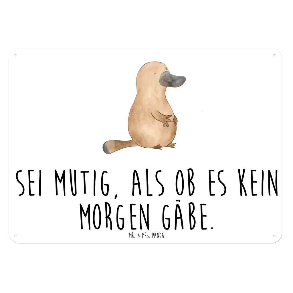 Blechschild Schnabeltier Mut Wandschild Metall, Blechschild Zum Aufhängen, Blechschild Büro, Blechschild Küche, Blechschild Für Frauen, Blechschild, Blechschild Für Männer, Blechschild Groß, Türschild Metall, Dekoschild Metall, Meer, Meerestiere, Urlaub, Büro, Neustart, mutig, Mut, Weltreise, Schnabeltier, Raodtrip, Lebensweisheit, Motivation, Schnabeltiere, Arbeit, Neuanfang, Training