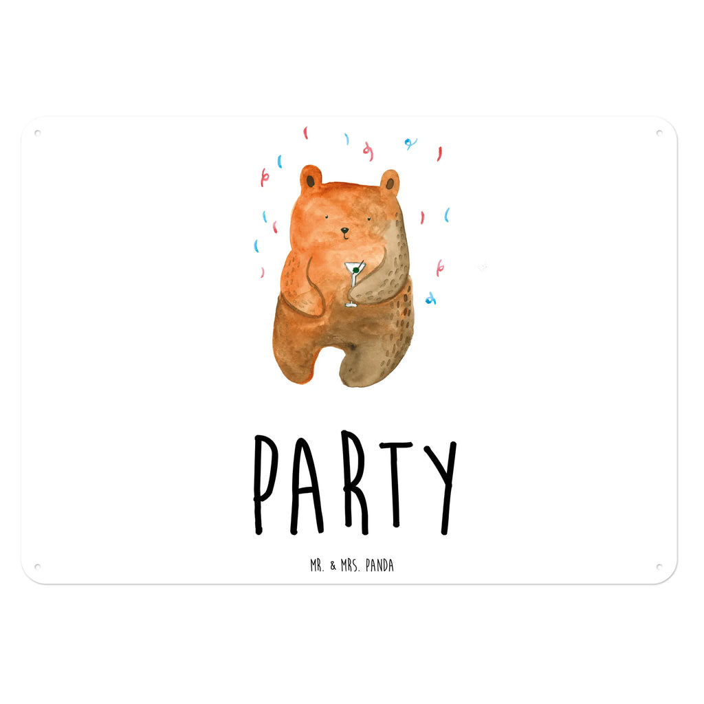 Blechschild Bär Party Dekoschild Metall, Blechschild Zum Aufhängen, Blechschild, Blechschild Küche, Blechschild Für Männer, Blechschild Für Frauen, Blechschild Groß, Blechschild Büro, Wandschild Metall, Türschild Metall, Teddy, Bär, Teddybär, Geburtstag, Mitbringsel, Lustig, Geschenk, Abfeiern, Feiern, Geburtstagsgeschenk, Party, Gute Laune