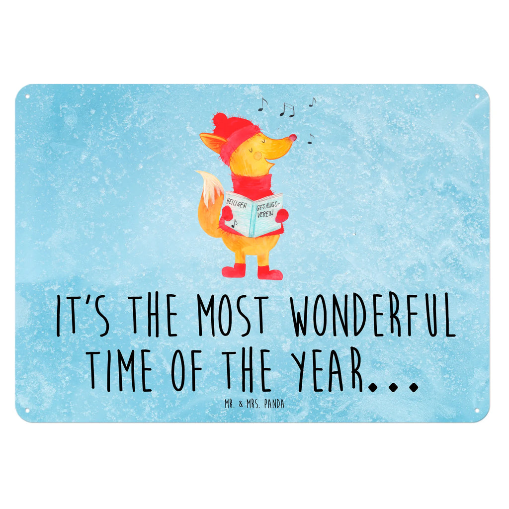 Blechschild Fuchs Sänger Dekoschild Metall, Blechschild Für Frauen, Blechschild Groß, Blechschild Küche, Blechschild, Wandschild Metall, Blechschild Für Männer, Blechschild Büro, Blechschild Zum Aufhängen, Türschild Metall, Heiligabend, Winter, Advent, Weihnachten, Nikolaus, Weihnachtsdeko, Wintermotiv, Sänger, Füchse, Geschenk Sänger, Weihnachtslieder, Singen, Fuchs