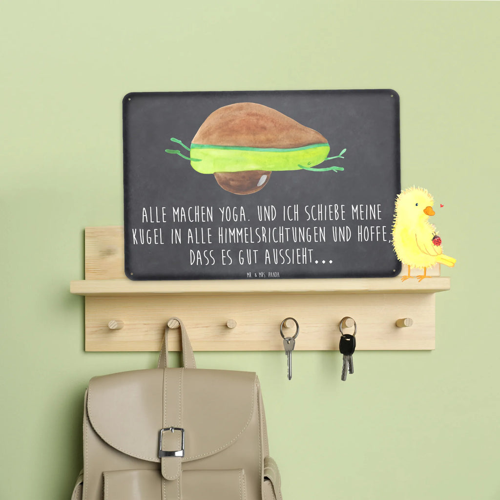 Blechschild Avocado Yoga Blechschild Groß, Blechschild Büro, Dekoschild Metall, Blechschild Küche, Blechschild, Blechschild Zum Aufhängen, Blechschild Für Männer, Blechschild Für Frauen, Wandschild Metall, Türschild Metall, Vegan, Veggie, Avocado, Gesund, Avocado Yoga Vegan