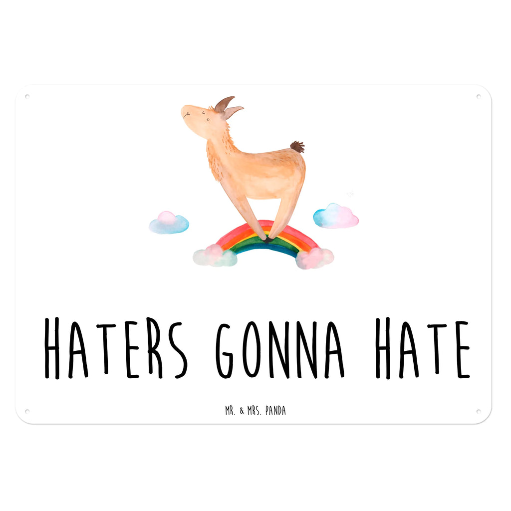 Blechschild Lama Regenbogen Blechschild Für Frauen, Türschild Metall, Blechschild Für Männer, Dekoschild Metall, Blechschild Zum Aufhängen, Blechschild Büro, Blechschild, Blechschild Groß, Wandschild Metall, Blechschild Küche, Alpaka, Lama, Lamas, Wolkenland, Außenseiter, Haters, Abi, Hobby, Regenbogen, Selbstständig, Schule, Haters Gonna Hate, Freiheit
