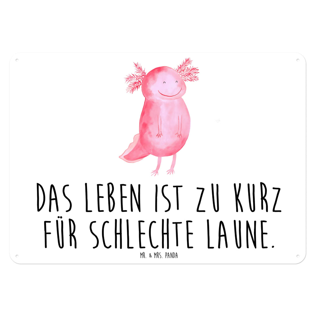 Tin sign axolotl Happy Wandschild Metall, Blechschild, Blechschild Büro, Blechschild Für Frauen, Türschild Metall, Dekoschild Metall, Blechschild Groß, Blechschild Zum Aufhängen, Blechschild Für Männer, Blechschild Küche, Molch, Axolotl, Axolot, Lurch, Lurche, Gute Laune, Motivation, Schwanzlurch