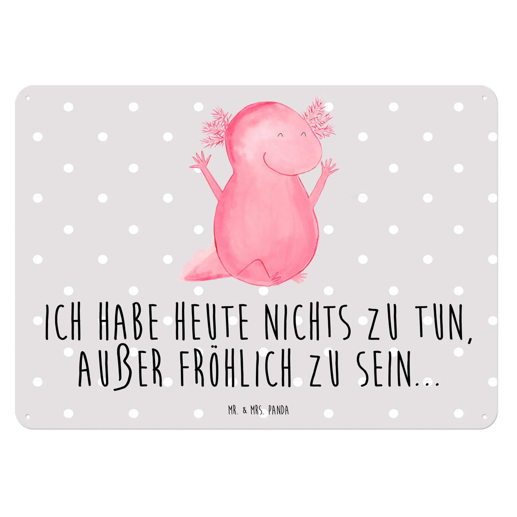 Blechschild Axolotl Hurra Blechschild Zum Aufhängen, Blechschild, Wandschild Metall, Türschild Metall, Dekoschild Metall, Blechschild Küche, Blechschild Büro, Blechschild Für Frauen, Blechschild Für Männer, Blechschild Groß, Molch, Axolotl, Motivation, Lurche, Fröhlich, Zufriedenheit, Lurch, Axolot, Freude, Spaß, Schwanzlurch