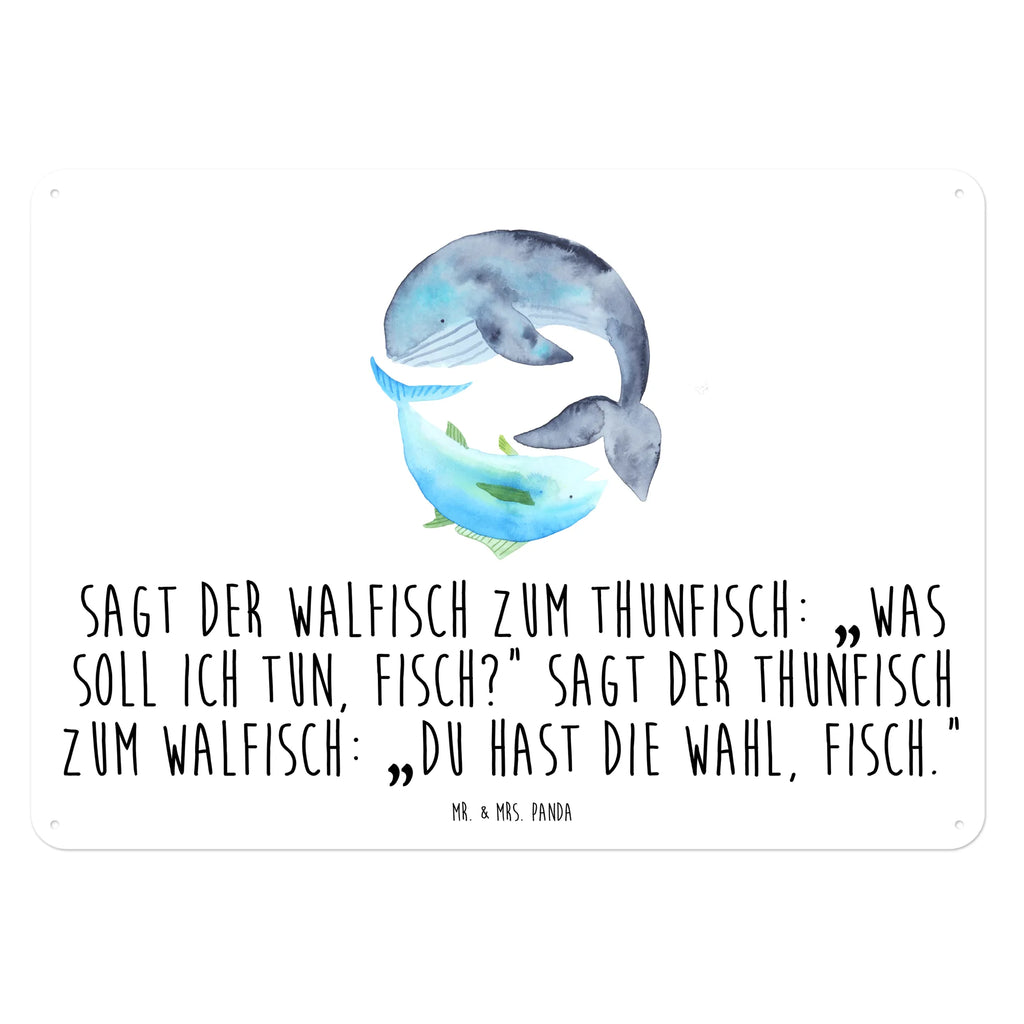 Blechschild Walfisch Thunfisch Blechschild Büro, Blechschild Zum Aufhängen, Dekoschild Metall, Türschild Metall, Wandschild Metall, Blechschild, Blechschild Für Männer, Blechschild Groß, Blechschild Küche, Blechschild Für Frauen, Lustige Sprüche, Tiere, Tiermotive, Gute Laune, Spruch Des Tages, Wal, Witz, Wahl, Spruch Lustig, Flachwitz, Tunfisch, Wortwitz Lustig, Flachwitz Geschenk