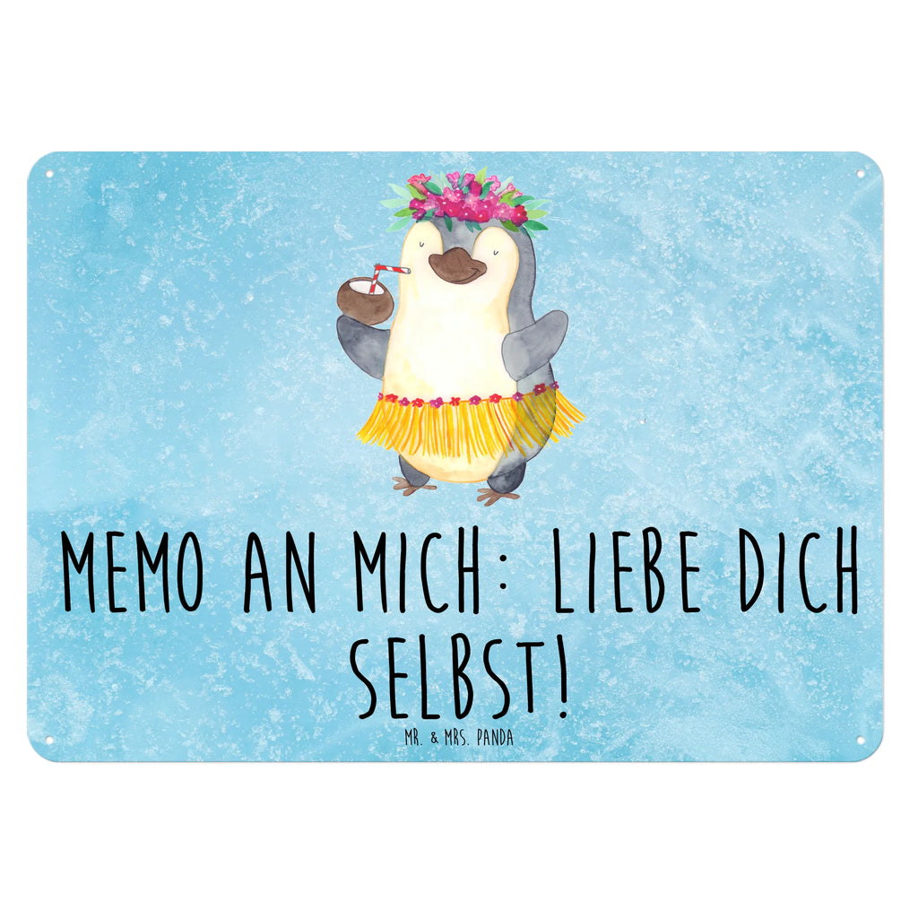 Blechschild Pinguin Kokosnuss Wandschild Metall, Dekoschild Metall, Blechschild Büro, Blechschild Für Männer, Türschild Metall, Blechschild Küche, Blechschild Zum Aufhängen, Blechschild, Blechschild Für Frauen, Blechschild Groß, Pinguin, Aloha, Hawaii, Urlaub, Kokosnuss, Pinguine