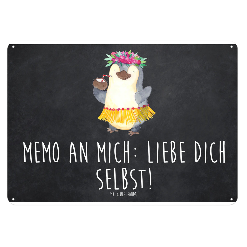 Blechschild Pinguin Kokosnuss Wandschild Metall, Dekoschild Metall, Blechschild Büro, Blechschild Für Männer, Türschild Metall, Blechschild Küche, Blechschild Zum Aufhängen, Blechschild, Blechschild Für Frauen, Blechschild Groß, Pinguin, Aloha, Hawaii, Urlaub, Kokosnuss, Pinguine