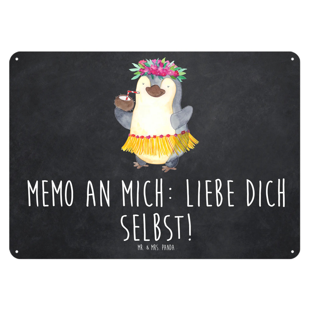 Blechschild Pinguin Kokosnuss Wandschild Metall, Dekoschild Metall, Blechschild Büro, Blechschild Für Männer, Türschild Metall, Blechschild Küche, Blechschild Zum Aufhängen, Blechschild, Blechschild Für Frauen, Blechschild Groß, Pinguin, Aloha, Hawaii, Urlaub, Kokosnuss, Pinguine