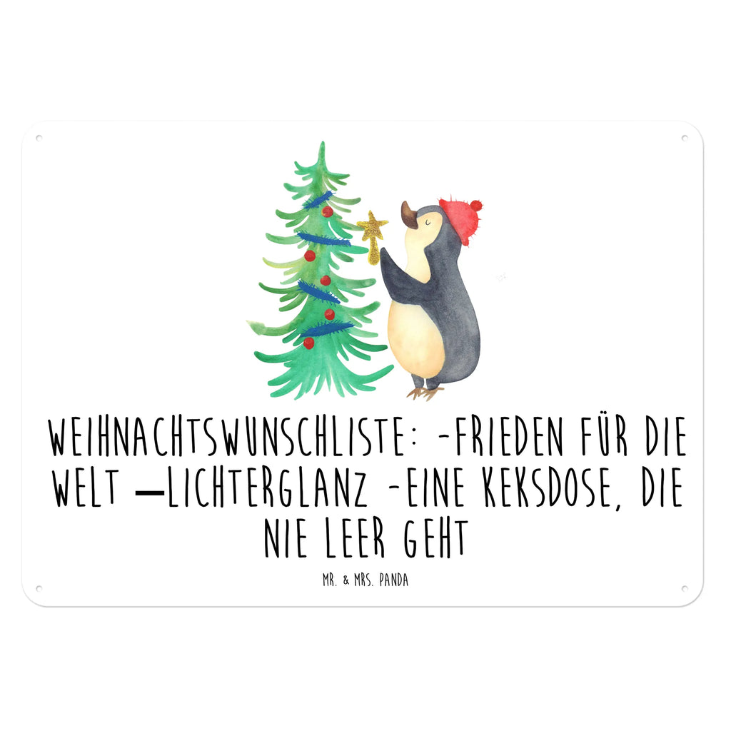 Blechschild Pinguin Weihnachtsbaum Blechschild Zum Aufhängen, Wandschild Metall, Dekoschild Metall, Blechschild Büro, Blechschild Für Frauen, Blechschild Küche, Blechschild Groß, Blechschild Für Männer, Türschild Metall, Blechschild, Weihnachten, Winter, Weihnachtsdeko, Nikolaus, Advent, Heiligabend, Wintermotiv, Pinguin