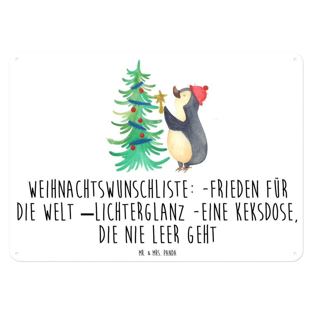 Blechschild Pinguin Weihnachtsbaum Blechschild Zum Aufhängen, Wandschild Metall, Dekoschild Metall, Blechschild Büro, Blechschild Für Frauen, Blechschild Küche, Blechschild Groß, Blechschild Für Männer, Türschild Metall, Blechschild, Weihnachten, Winter, Weihnachtsdeko, Nikolaus, Advent, Heiligabend, Wintermotiv, Pinguin