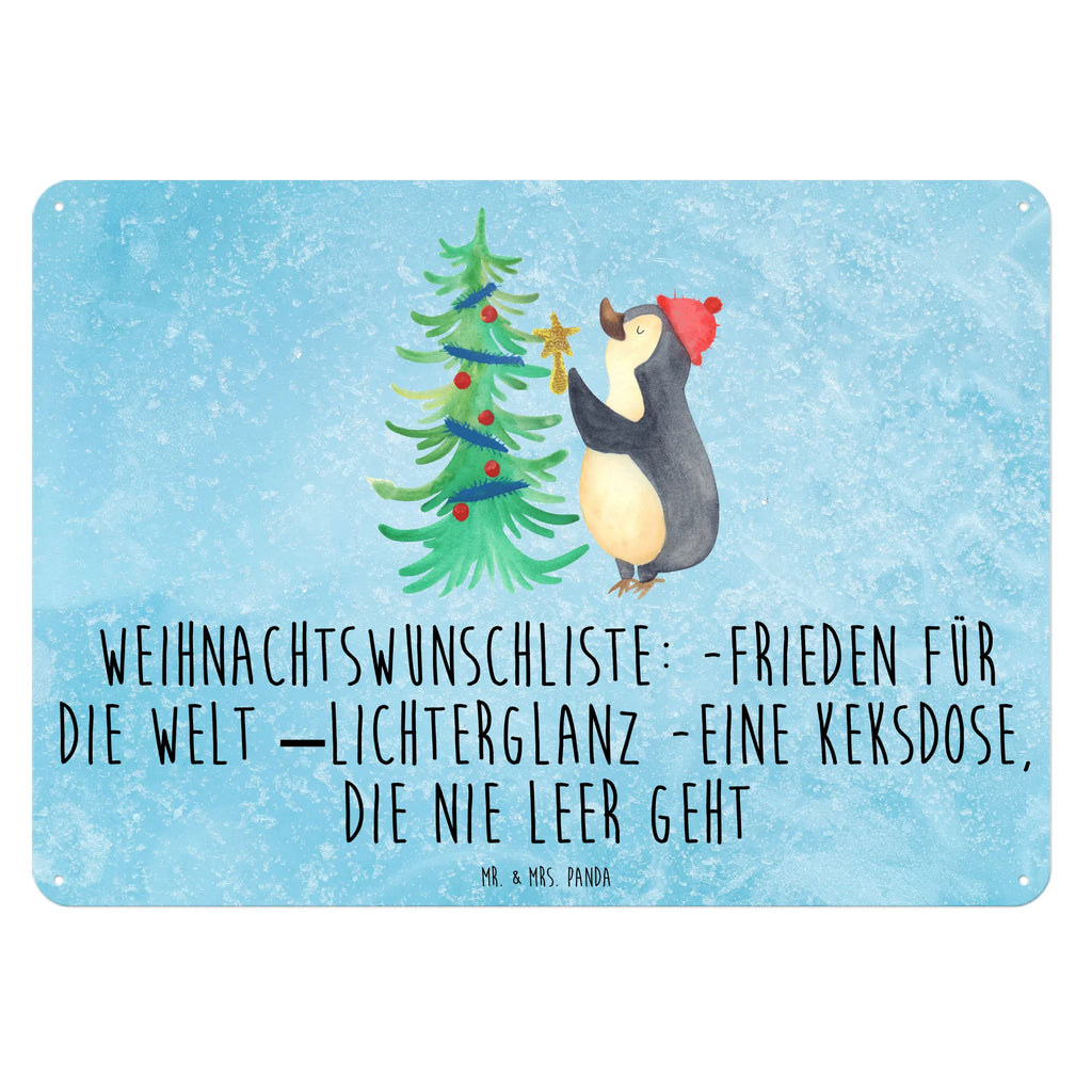 Blechschild Pinguin Weihnachtsbaum Blechschild Zum Aufhängen, Wandschild Metall, Dekoschild Metall, Blechschild Büro, Blechschild Für Frauen, Blechschild Küche, Blechschild Groß, Blechschild Für Männer, Türschild Metall, Blechschild, Weihnachten, Winter, Weihnachtsdeko, Nikolaus, Advent, Heiligabend, Wintermotiv, Pinguin