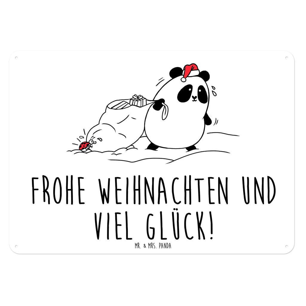 Blechschild Panda Weihnachten Türschild Metall, Blechschild Für Männer, Wandschild Metall, Blechschild Küche, Blechschild Zum Aufhängen, Blechschild Für Frauen, Blechschild, Dekoschild Metall, Blechschild Groß, Blechschild Büro