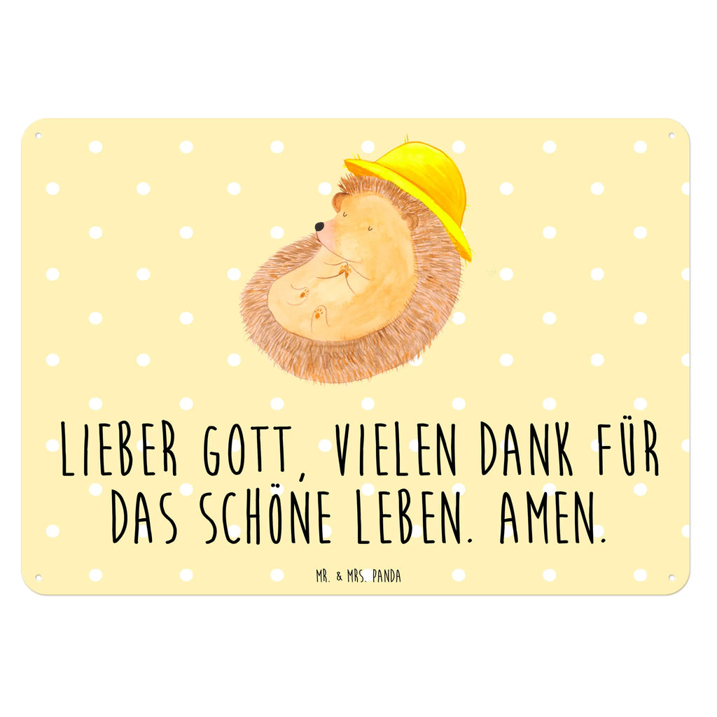 Blechschild Igel Beten Türschild Metall, Blechschild Küche, Wandschild Metall, Blechschild Für Männer, Dekoschild Metall, Blechschild, Blechschild Büro, Blechschild Zum Aufhängen, Blechschild Groß, Blechschild Für Frauen, Lustige Sprüche, Tiere, Tiermotive, Gute Laune, Dankbarkeit, Sonnenhut, Gott, Leben, Amen, Igel mit Hut, Genießen, Dankbar sein, Beten, Dankbar, Igel