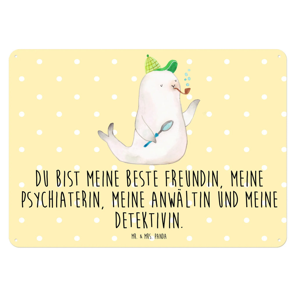 Blechschild Robbe Sherlock Blechschild Für Männer, Blechschild Küche, Türschild Metall, Dekoschild Metall, Wandschild Metall, Blechschild Groß, Blechschild Für Frauen, Blechschild Büro, Blechschild, Blechschild Zum Aufhängen, Tiere, Gute Laune, Tiermotive, Lustige Sprüche