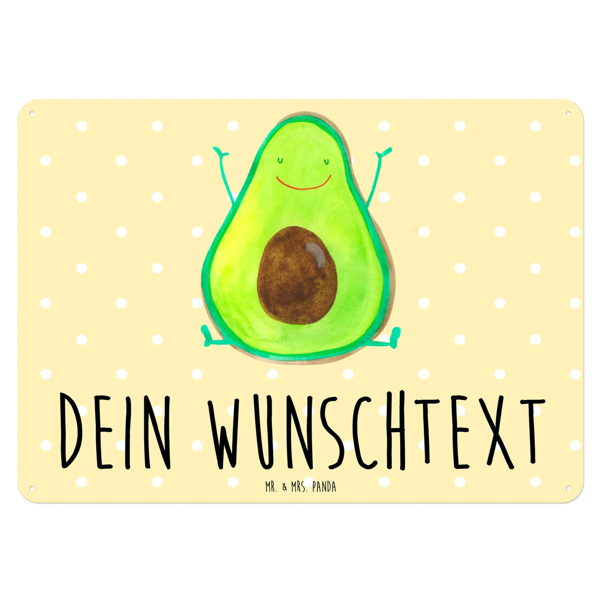 Personalized metal sign avocado Happy vegetables