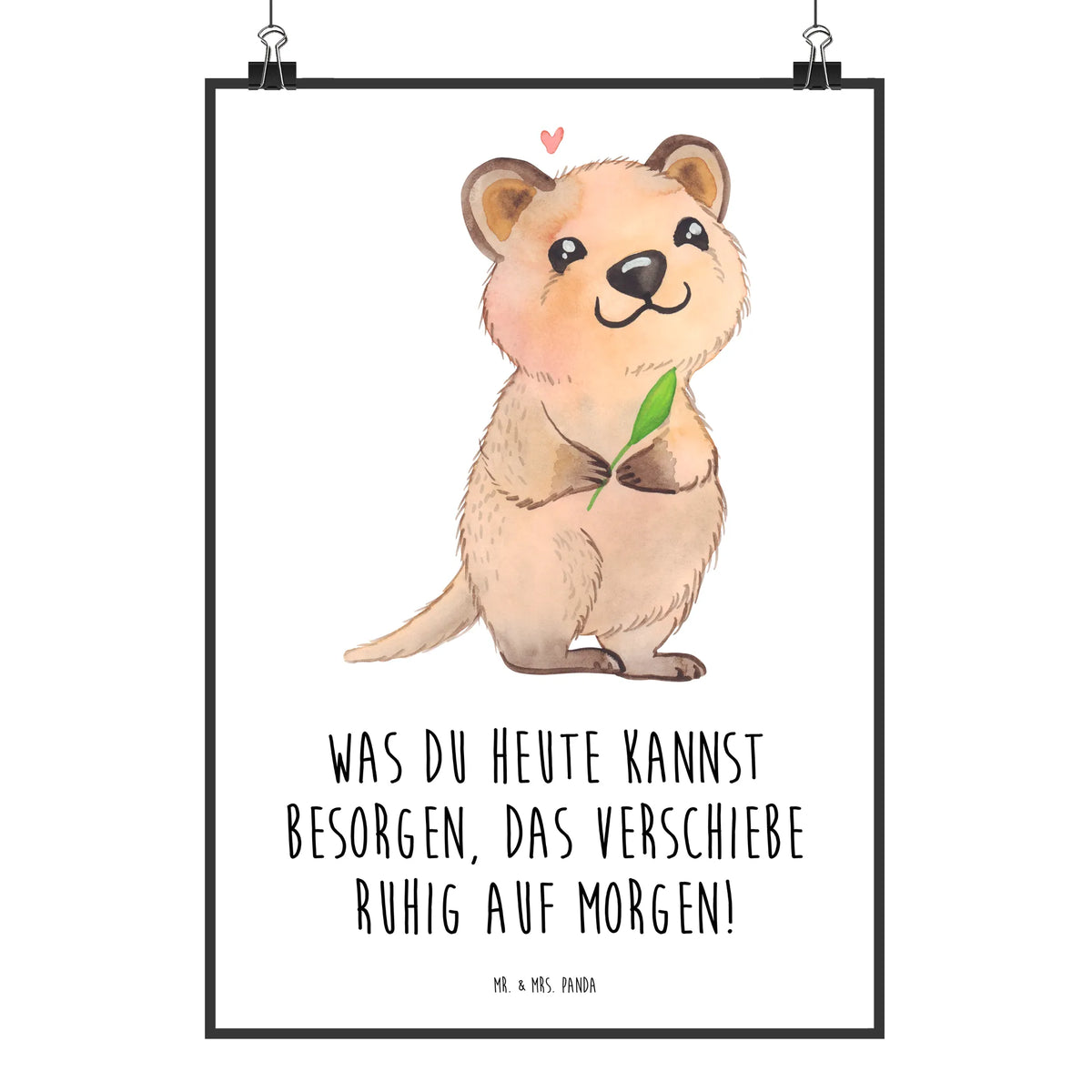 Poster Quokka Happy card, gift ideas, gifts, small animals, cute, cute animal motives, hand drawn, funny sayings, good mood, special gifts, animal lover