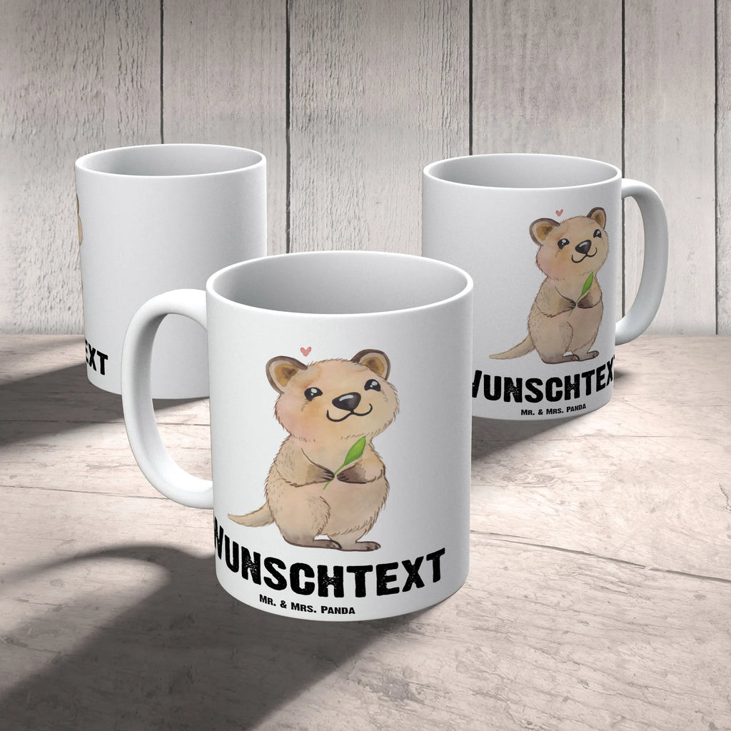 Personalisierte Tasse Quokka Happy Tasse mit Namen, Personalisierte Tasse, Namen, Namenstasse, Wunschname, Personalisiert, Drucken, Tasse, Lustige Sprüche, Tiere, Tiermotive, Gute Laune, Aufschieberitis, Dinge Erledigen, Verschieben, Lustiger Spruch, Quokka, Niedliches Tier