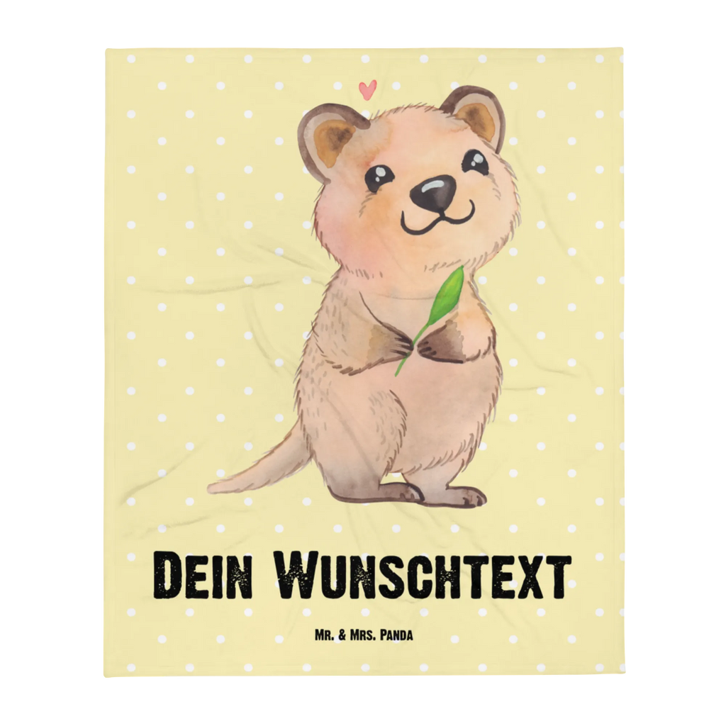 Personalised blanket Quokka Happy Kuscheldecke bedrucken, Personalisierte Decke, Decke bedrucken, Kuscheldecke mit Namen, Decke mit Namen, Tiermotive, Gute Laune, lustige Sprüche, Tiere, Dinge erledigen, Verschieben, Quokka, Niedliches Tier, Lustiger Spruch, Aufschieberitis