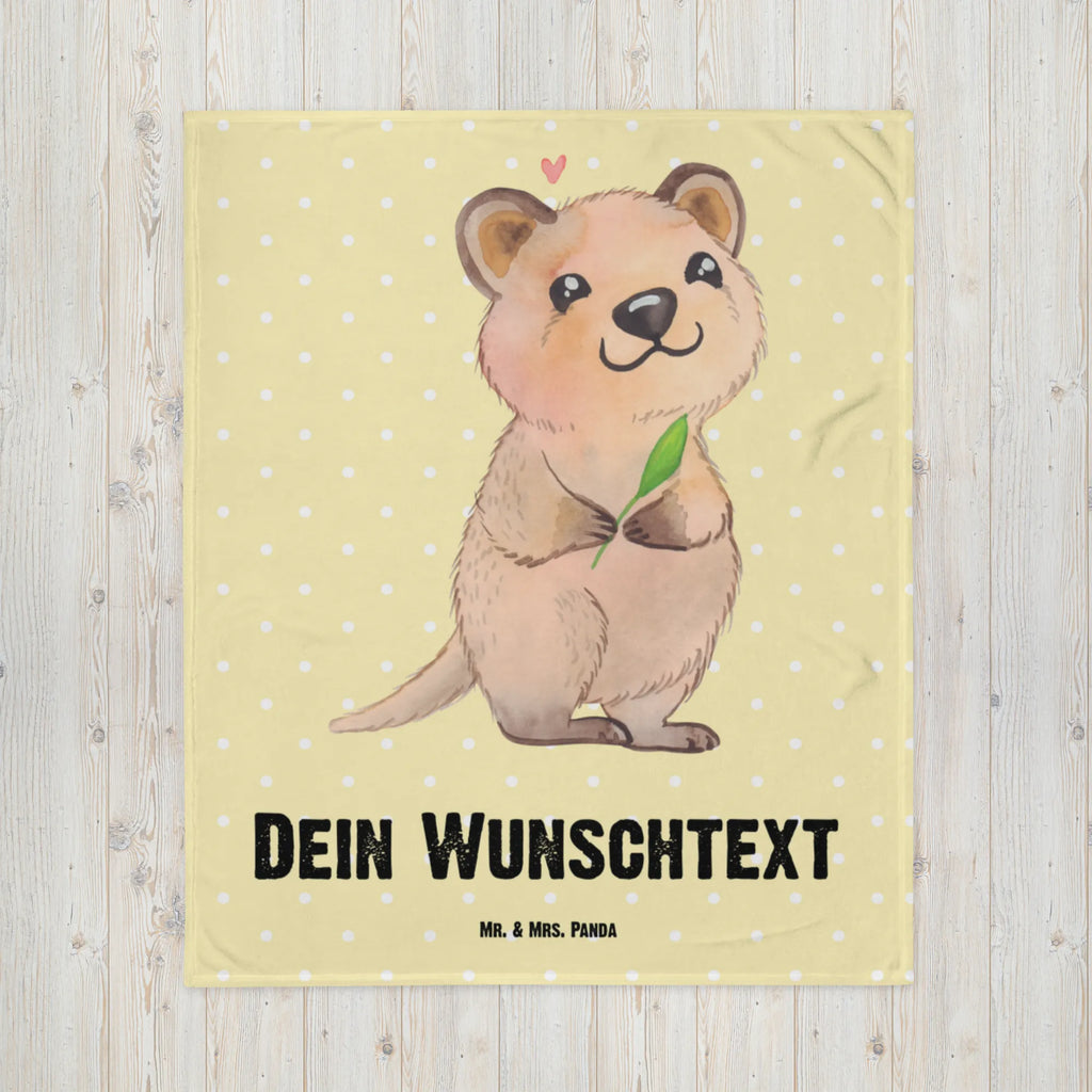 Personalised blanket Quokka Happy Kuscheldecke bedrucken, Personalisierte Decke, Decke bedrucken, Kuscheldecke mit Namen, Decke mit Namen, Tiermotive, Gute Laune, lustige Sprüche, Tiere, Dinge erledigen, Verschieben, Quokka, Niedliches Tier, Lustiger Spruch, Aufschieberitis