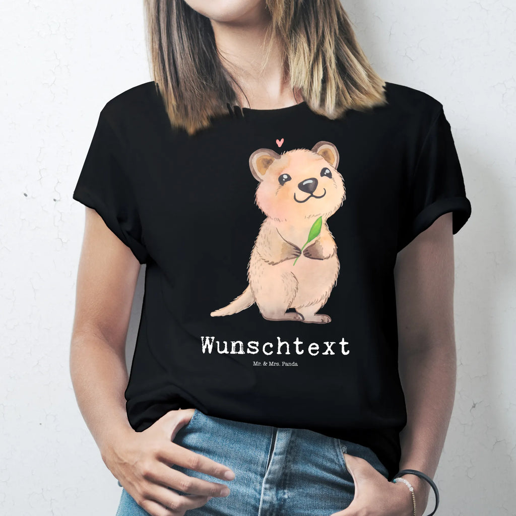 Personalised T-Shirt Quokka Happy T-Shirt Personalisiert, T-Shirt mit Namen, T-Shirt mit Aufruck, Tiere, Tiermotive, Lustige Sprüche, Gute Laune, Niedliches Tier, Lustiger Spruch, Quokka, Verschieben, Aufschieberitis, Dinge Erledigen