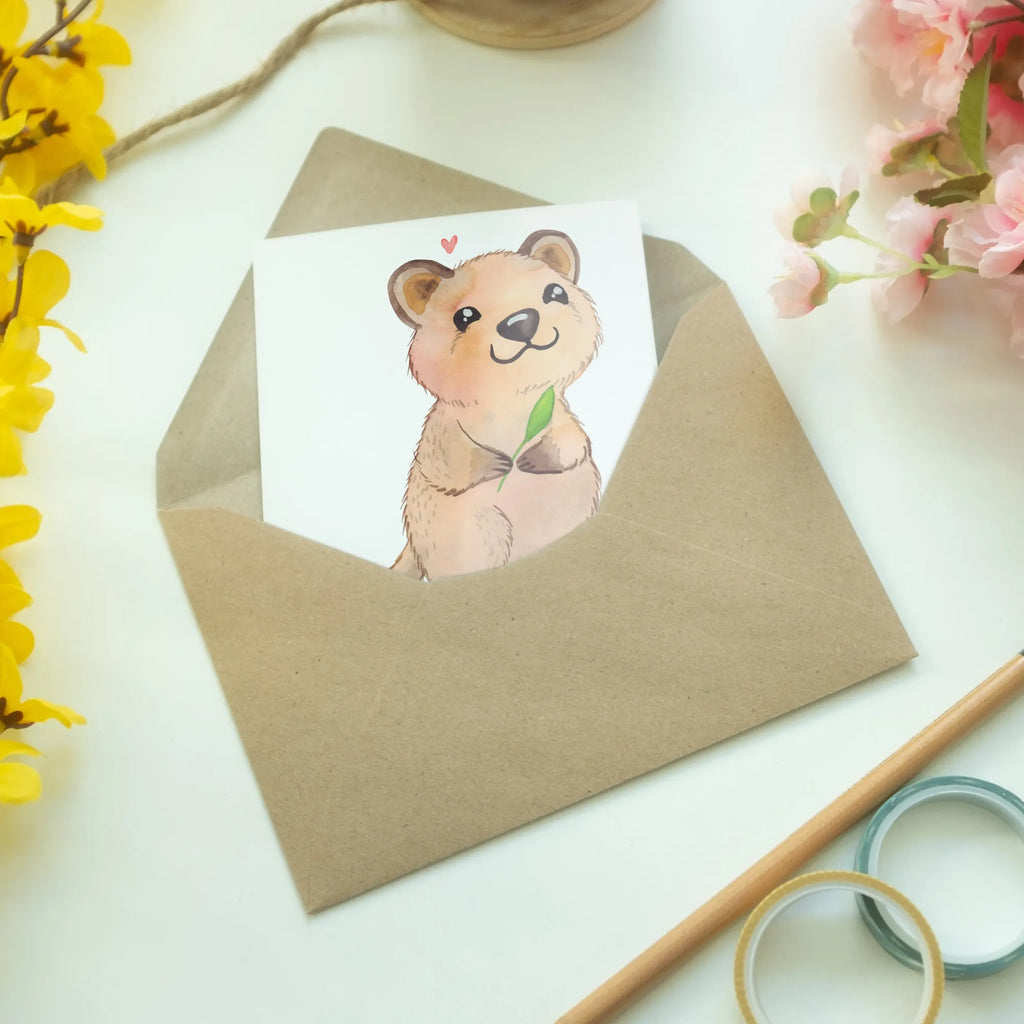 Personalised greetings card Quokka Happy Personalisierte Glückwunschkarte, Personalisierte Geburtstagskarte, Grußkarte als Geldgeschenk, Grußkarte selber drucken, Personalisiertere Klappkarte, Grußkarten personalisiert, Grußkarte mit persönlichen Nachrichten, Grußkarte mit Namen, Grußkarte selbst gestalten, Personalisierte Karte, Personalisierte Einladungskarte, Personalisierte Hochzeitskarte, Personalisierte Grußkarte, Tiermotive, Gute Laune, lustige Sprüche, Tiere, Aufschieberitis, Lustiger Spruch, Dinge erledigen, Niedliches Tier, Verschieben, Quokka