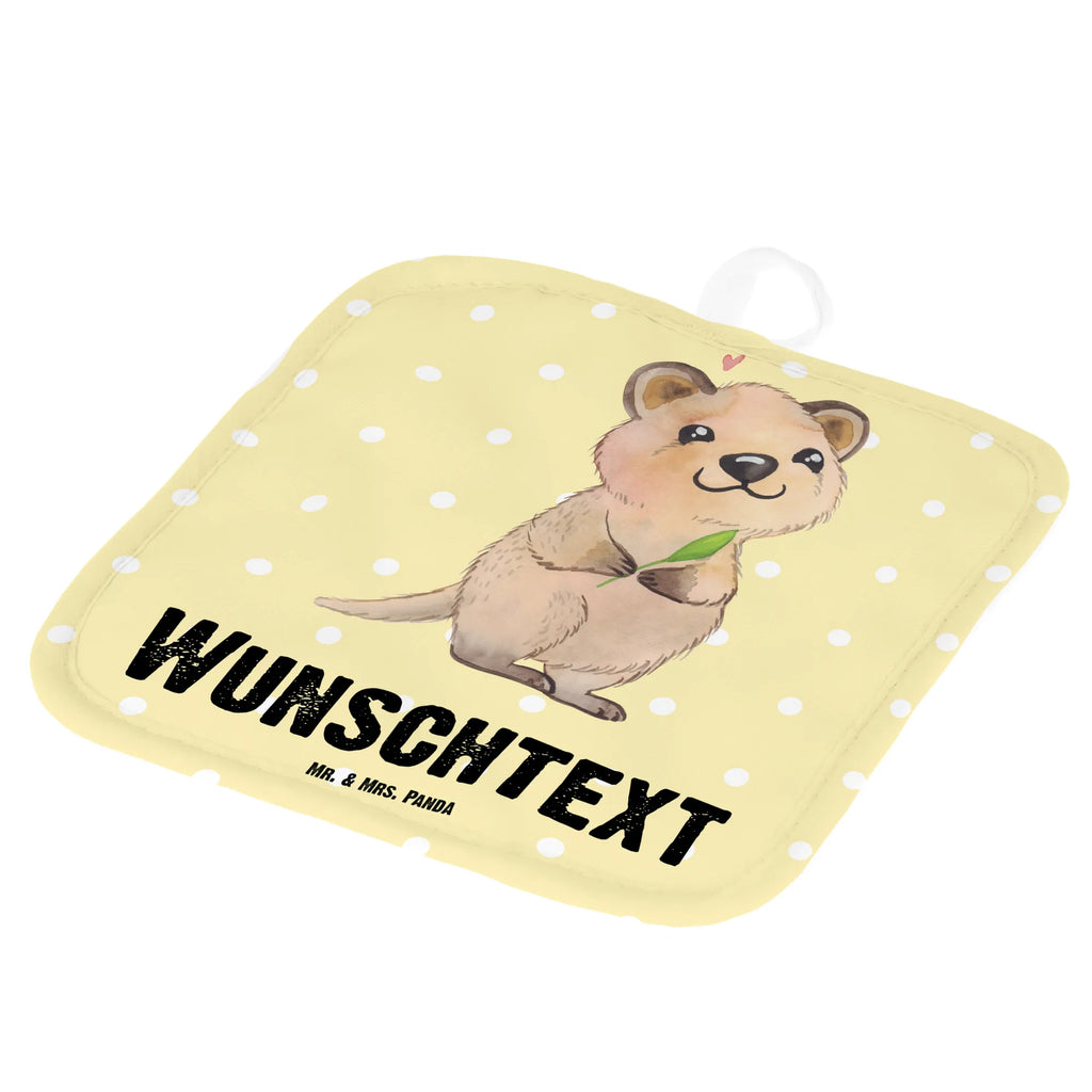 Personalised pot holder Quokka Happy Topflappen mit Namen, Personalisierte Topfuntersetzer, Topflappen Set personalisiert, Namensaufdruck, Topflappen personalisiert, Personalisierter Ofenhandschuh, Tiermotive, Gute Laune, lustige Sprüche, Tiere, Lustiger Spruch, Niedliches Tier, Aufschieberitis, Quokka, Verschieben, Dinge erledigen