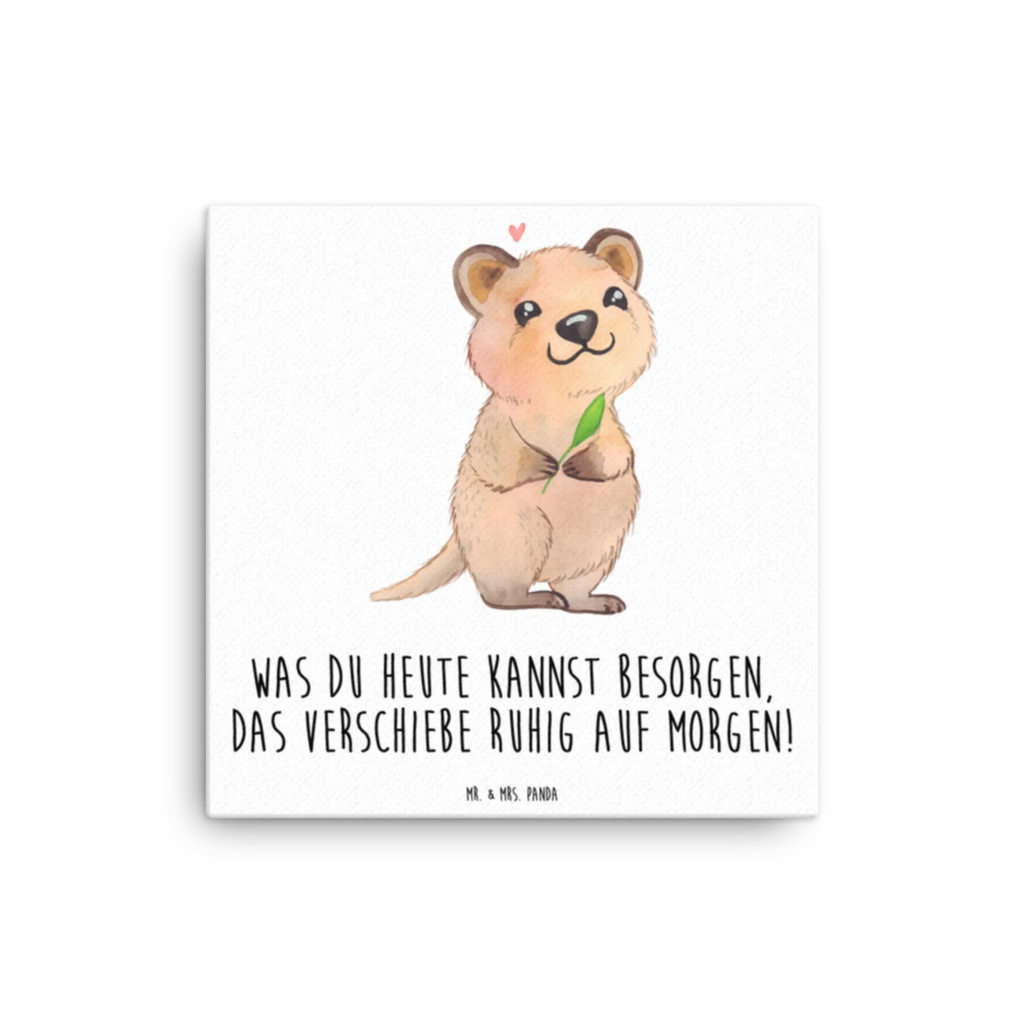 Canvas picture Quokka Happy Kunstdruck, Leinwand, Gute Laune, Tiermotive, Lustige Sprüche, Tiere, Dinge Erledigen, Niedliches Tier, Quokka, Lustiger Spruch, Verschieben, Aufschieberitis