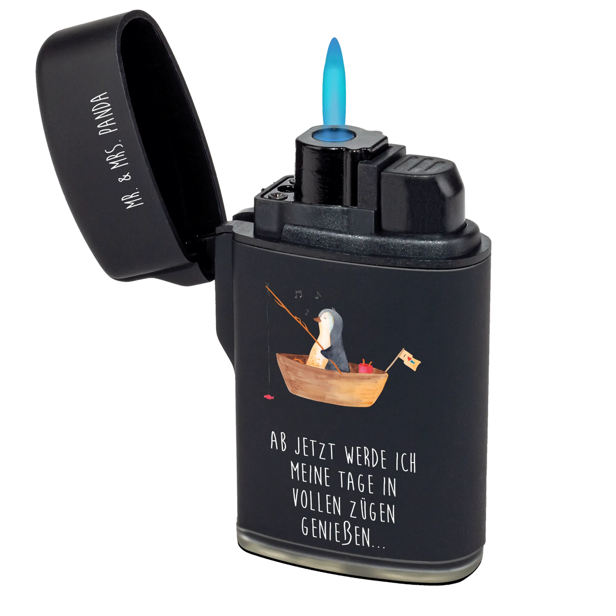 Feuerzeug Pinguin Angelboot zigarettenanzünder, sturmfeuerzeug, zündgerät, gasfeuerzeuge, sturmfeuerzeuge, Feuerzeuge, anzünder, Feuerzeug, Gasfeuerzeug, Zünder, gas anzünder, Pinguin, Neustart, Angelboot, Angeln, Leben, Neuanfang, Trennung, Geschenkidee Liebeskummer, Lebenslust, Pinguine, Motivation, Boot, Scheidung, Genießen