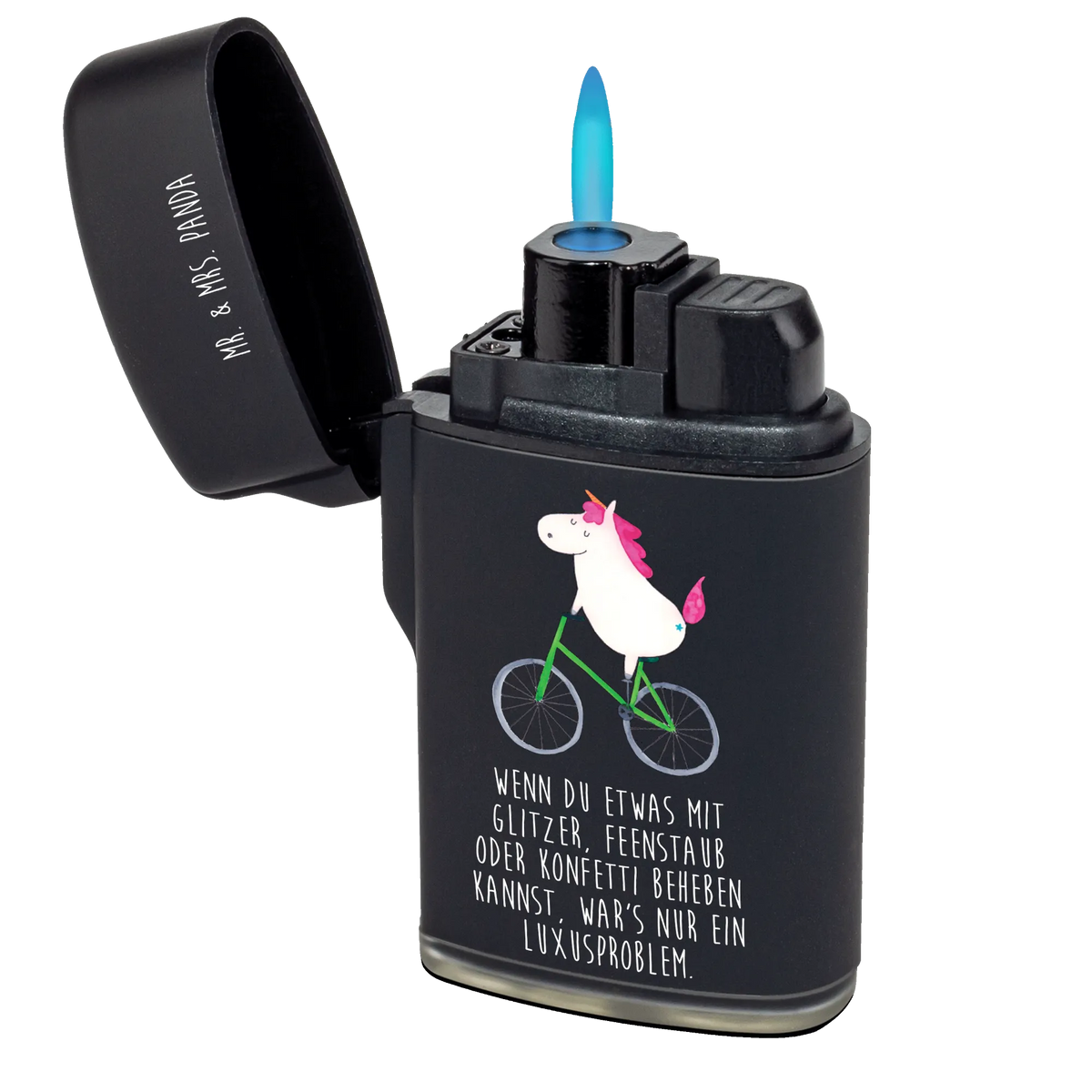 Feuerzeug Einhorn Radfahrer Zünder, zündgerät, gas anzünder, Feuerzeug, sturmfeuerzeuge, Feuerzeuge, sturmfeuerzeug, gasfeuerzeuge, anzünder, zigarettenanzünder, Gasfeuerzeug, Unicorn, Einhorn, Einhörner, Einhorn Deko, Feenstaub, Radfahrer, Konfetti, Luxusproblem, Kummer, Bike, Radfahren, Liebeskummer, Rad