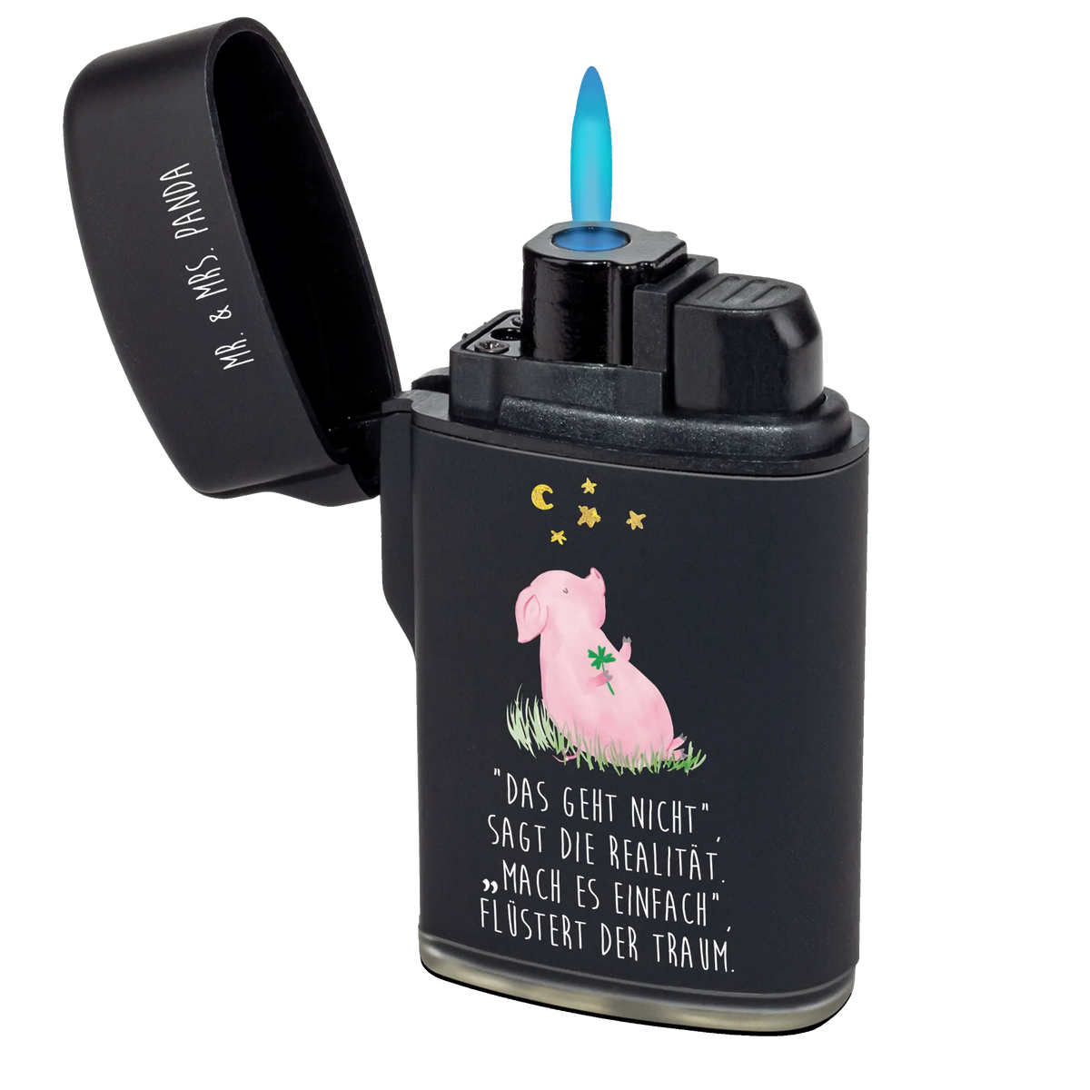 Feuerzeug Glücksschwein Feuerzeug, Feuerzeuge, Sturmfeuerzeug, Gasfeuerzeug, Luxus Feuerzeug, Sturmfeuerzeug nachfüllbar, Tiermotive, Gute Laune, lustige Sprüche, Tiere, Glücksschwein. Glück, Schwein, Schweinchen, Sterne, Sernchen, Ziele, Träume, Motivation, Glücksbringer