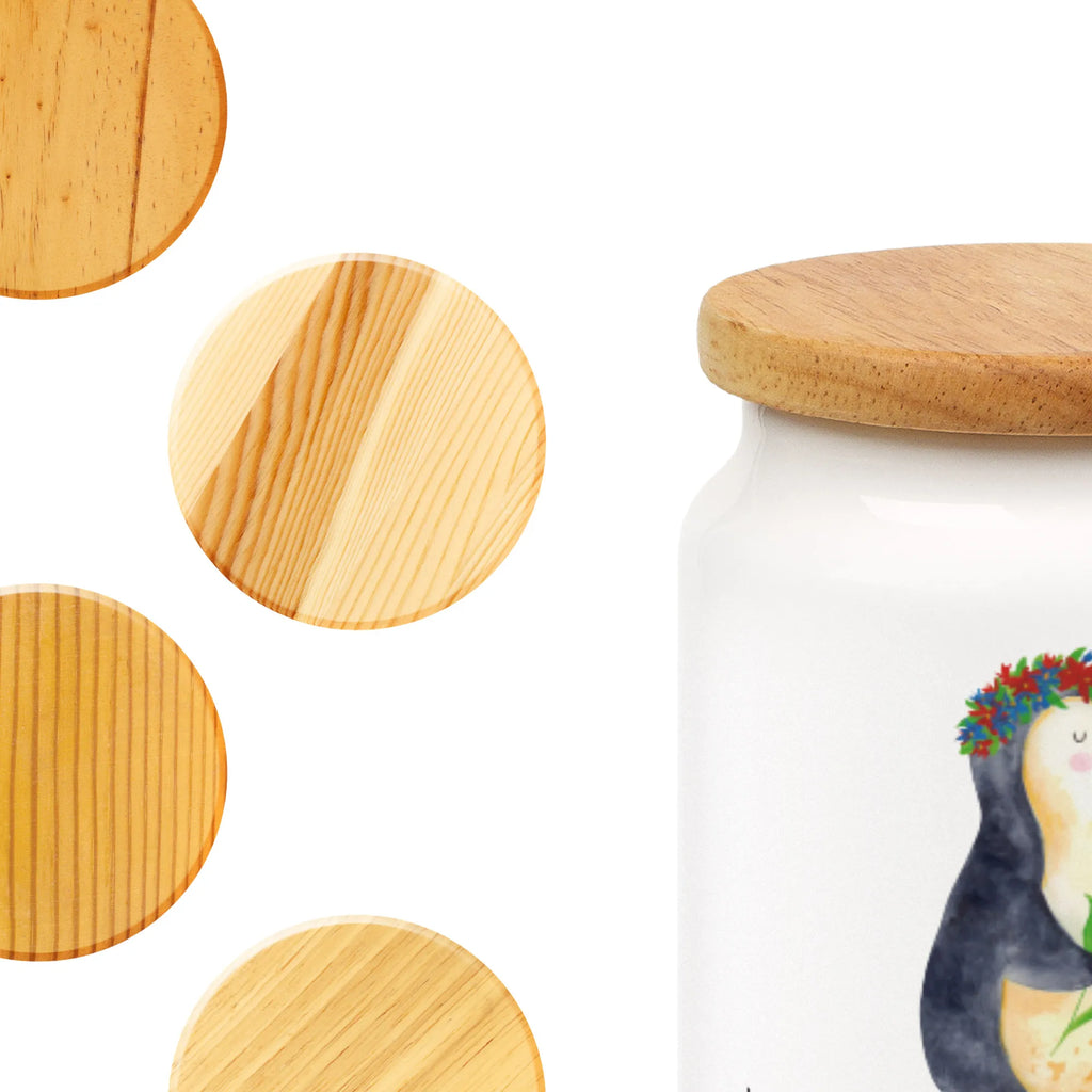 Storage jar Penguin Flower Aufbewahrungsdose, Keksdose, Teedose, Frischhaltedose, Vorratsglas, Vorratsdose, Vorratsdosen, Vorratsbehälter, zuckerdose, aufbewahrungsbehälter, keramikdose, Frischhaltedosen, keksdosen, tee behälter, Frischhaltedose Mit Deckel, Vorratsdose Mit Deckel, leckerlidose, Lebensmittelbehälter, leckerlidosen, Aufbewahrungsdose Mit Deckel, Aufbewahrungsdosen, Dose, müslidose, bonbondose, Kaffeedose, gebäckdose, Pinguin, Leben, Lebensziele, Ziele, Liebeskummer, Wünsche, Motivation, Geschenkidee, Blumenkranz, Pinguine, Universum, Lebenslust