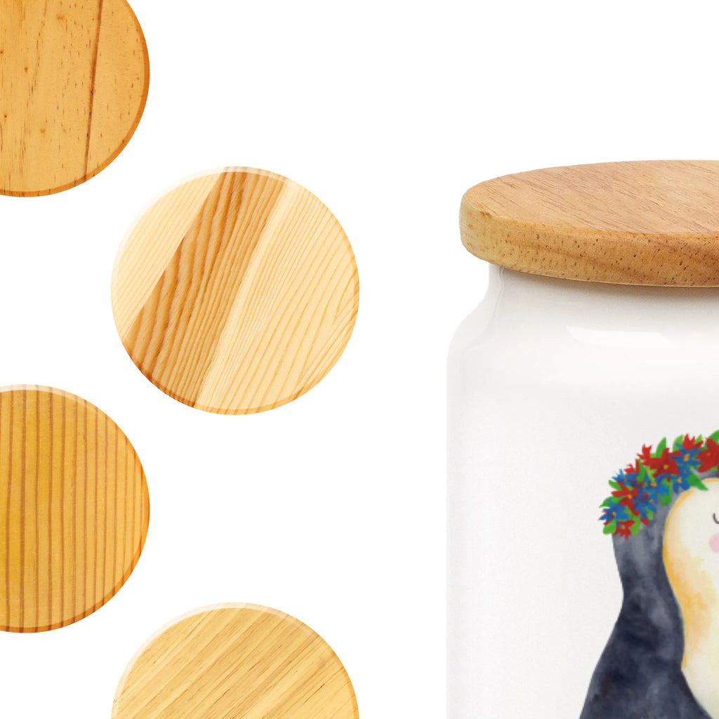 Storage jar Penguin Flower Aufbewahrungsdose, Keksdose, Teedose, Frischhaltedose, Vorratsglas, Vorratsdose, Vorratsdosen, Vorratsbehälter, zuckerdose, aufbewahrungsbehälter, keramikdose, Frischhaltedosen, keksdosen, tee behälter, Frischhaltedose Mit Deckel, Vorratsdose Mit Deckel, leckerlidose, Lebensmittelbehälter, leckerlidosen, Aufbewahrungsdose Mit Deckel, Aufbewahrungsdosen, Dose, müslidose, bonbondose, Kaffeedose, gebäckdose, Pinguin, Leben, Lebensziele, Ziele, Liebeskummer, Wünsche, Motivation, Geschenkidee, Blumenkranz, Pinguine, Universum, Lebenslust