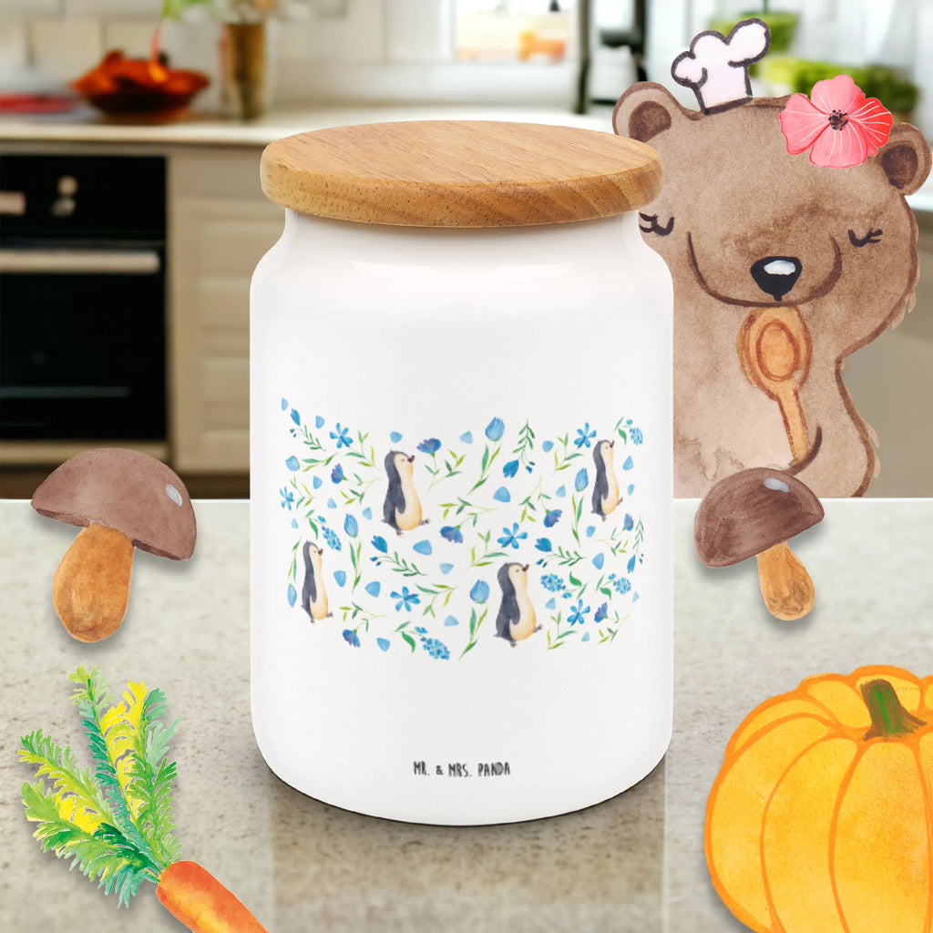 Storage jar Penguin Love Design snack jar, pantry storage, kitchen canister, kitchen storage solutions, airtight container, ceramic jar, treat jar, bulk food storage, preservative jar, canister, cookie jar, food storage container, storage jar