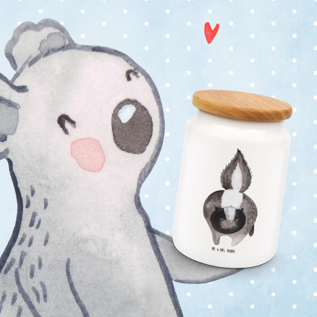 Storage jar skunk attack bulk food storage, treat jar, kitchen storage solutions, storage jar, food storage container, preservative jar, snack jar, kitchen canister, canister, ceramic jar, airtight container, pantry storage, cookie jar, Skunk, wild animal, threatening, predator, angry, skunk, stinky, stinker