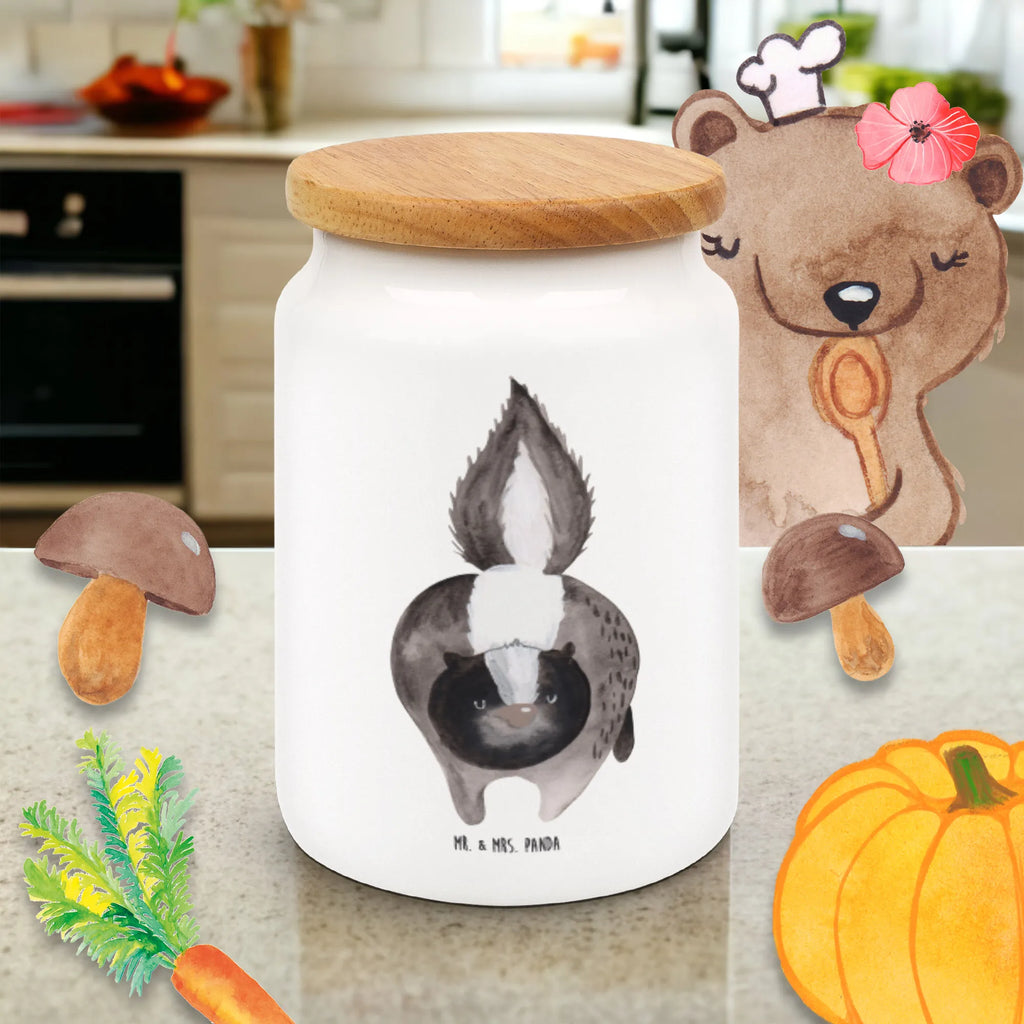 Storage jar skunk attack bulk food storage, treat jar, kitchen storage solutions, storage jar, food storage container, preservative jar, snack jar, kitchen canister, canister, ceramic jar, airtight container, pantry storage, cookie jar, Skunk, wild animal, threatening, predator, angry, skunk, stinky, stinker