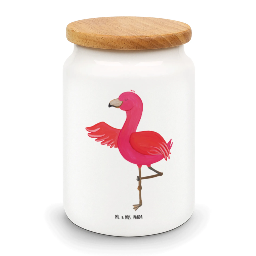 Storage jar flamingo yoga pantry storage, kitchen canister, kitchen storage solutions, canister, preservative jar, bulk food storage, food storage container, cookie jar, storage jar, snack jar, airtight container, treat jar, ceramic jar, Flamingo, pink, pink bird, bird of paradise, red, flamingo decoration, gift pink, gifts, gift idea, children, adults, girls, flamingo fans, summer, vacation, sea, unusual gifts in pink, pink gifts, girls gifts, small gifts, Caribbean feeling, funny sayings, yoga exercise, agitation, mindfulness, namaste, bird, anger, relaxation, deep relaxation, yoga