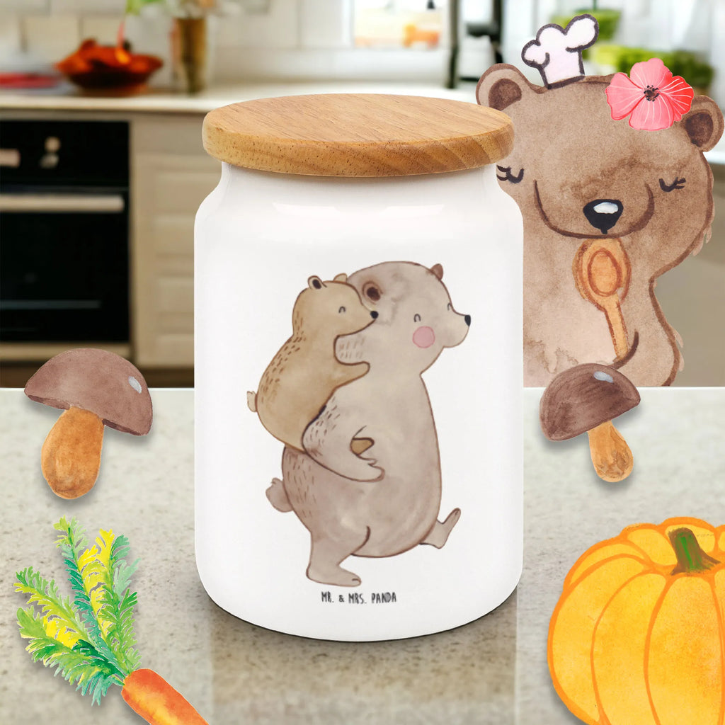 Pojemnik na żywność Tata Niedźwiedź Kaffeedose, Keksdose, leckerlidose, Frischhaltedosen, keramikdose, leckerlidosen, Vorratsdosen, gebäckdose, Frischhaltedose, Aufbewahrungsdose, Vorratsdose Mit Deckel, Vorratsglas, zuckerdose, müslidose, Teedose, keksdosen, bonbondose, Frischhaltedose Mit Deckel, tee behälter, Aufbewahrungsdosen, Aufbewahrungsdose Mit Deckel, aufbewahrungsbehälter, Vorratsdose, Lebensmittelbehälter, Vorratsbehälter, Dose, Muttertag, Vatertag, Mama, Papa, Oma, Opa, Familie, Schwester, Bruder, Papi, Vater, Vati, Onkel, Geburtstag, Geschenk