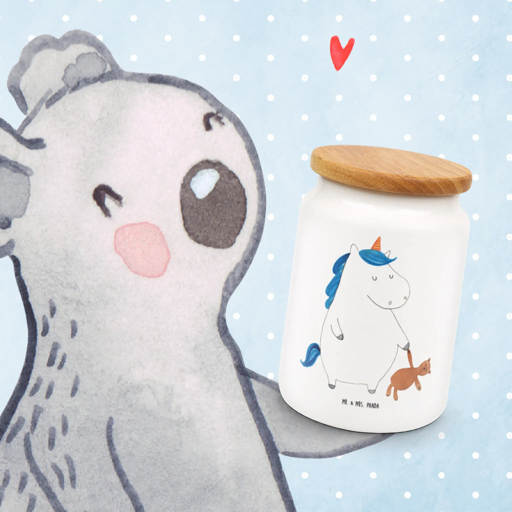 Storage jar unicorn teddy food storage container, canister, airtight container, storage jar, kitchen canister, bulk food storage, treat jar, kitchen storage solutions, snack jar, pantry storage, cookie jar, ceramic jar, preservative jar, unicorn, unicorns, good night, girlfriend, sleep, bed, child gift, dreaming, single life, Unicorn, sweet, child present, single