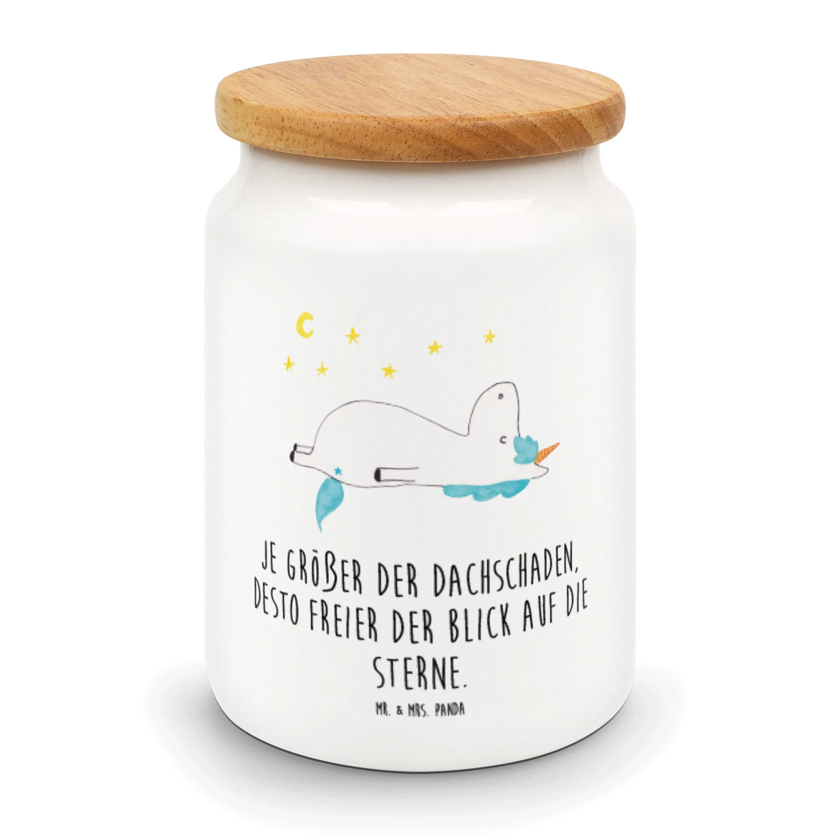 Vorratsdose Einhorn Sternenhimmel Biskuitdose, behälter, zuckerdose, salzdose, aufbewahrungsbehälter, Keksdose, vorratsbox, Vorratsdose, müslidose, gebäckdose, Kaffeedose, Vorratsbehälter, Snackdose, Frischhaltedose, Teedose, vorratsgefäß, Lebensmittelbehälter, keramikdose, leckerlidose, Dose, bonbondose, Aufbewahrungsdose, tee behälter, Aromadose, Unicorn, Einhorn, Einhörner, Einhorn Deko, Verrückt, Sternenhimmel, Sterne, Dachschaden
